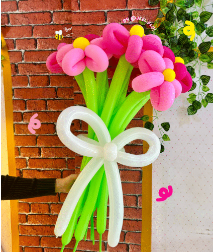 Daisy Balloon Bouquet 10 Stems