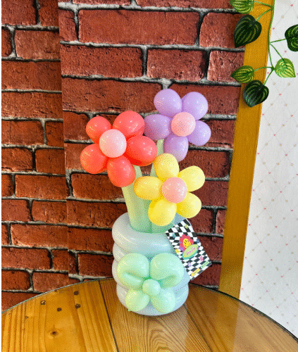 Balloon Bouquet Flower Vase, 3 stems
